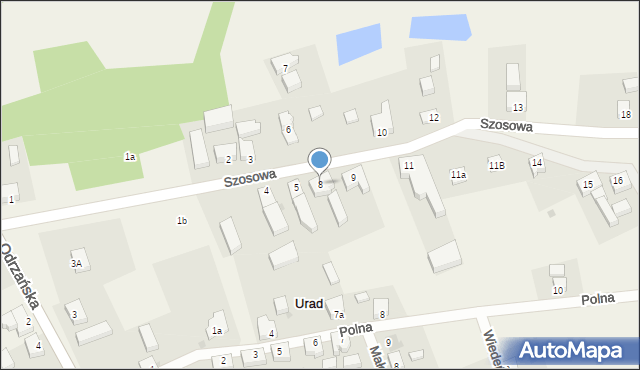 Urad, Szosowa, 8, mapa Urad