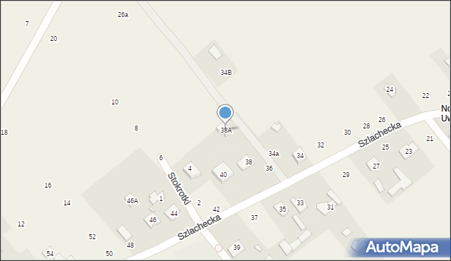 Uwieliny, Szlachecka, 38A, mapa Uwieliny