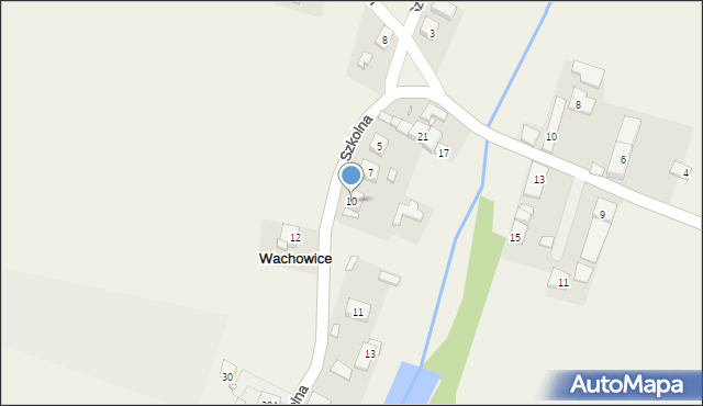 Wachowice, Szkolna, 10, mapa Wachowice