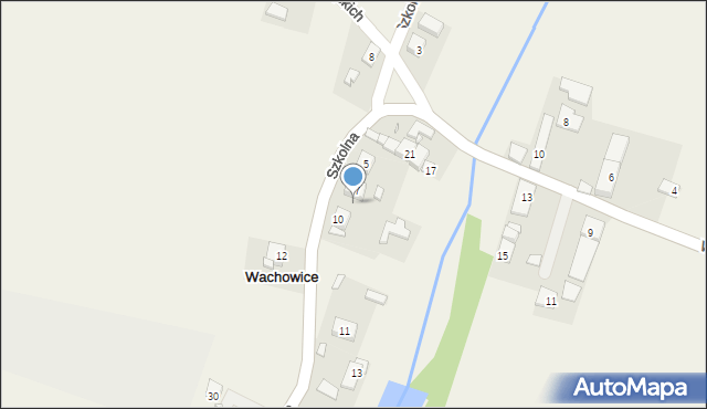 Wachowice, Szkolna, 7A, mapa Wachowice