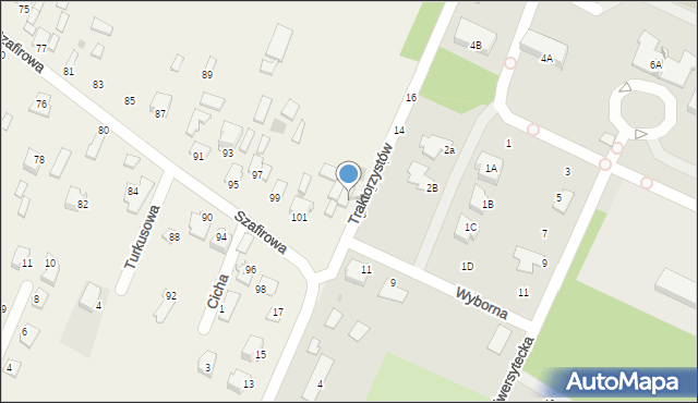 Wacyn, Szafirowa, 103, mapa Wacyn