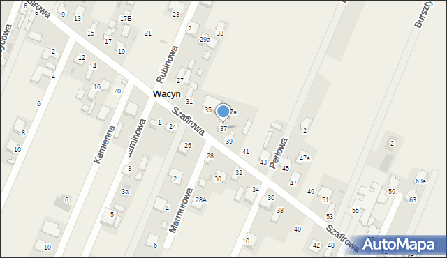 Wacyn, Szafirowa, 37, mapa Wacyn