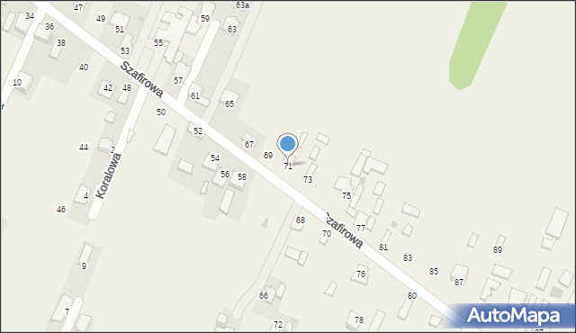 Wacyn, Szafirowa, 71, mapa Wacyn