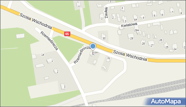 Waliły-Stacja, Szosa Wschodnia, 32, mapa Waliły-Stacja