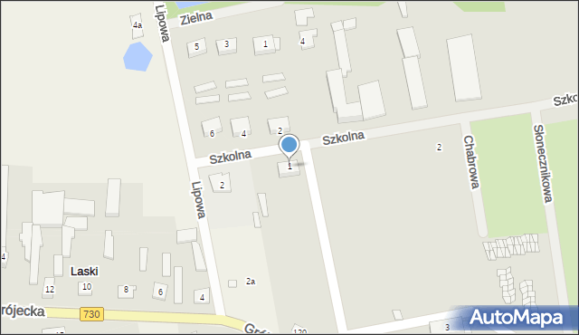 Warka, Szkolna, 1, mapa Warka