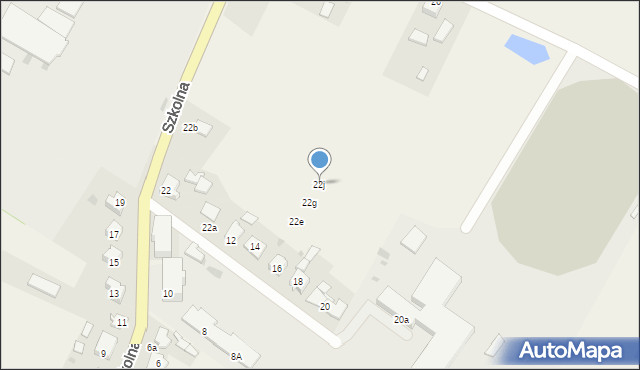 Warlubie, Szkolna, 22j, mapa Warlubie