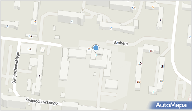 Warszawa, Szobera Stanisława, 1, mapa Warszawy