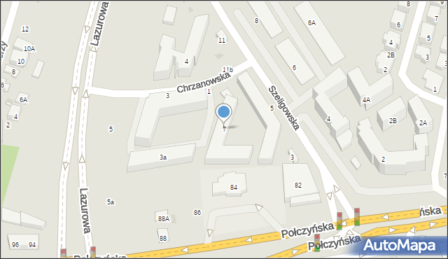 Warszawa, Szeligowska, 7, mapa Warszawy