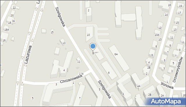 Warszawa, Szeligowska, 8, mapa Warszawy