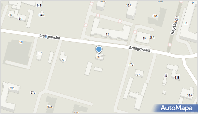 Warszawa, Szeligowska, 51, mapa Warszawy