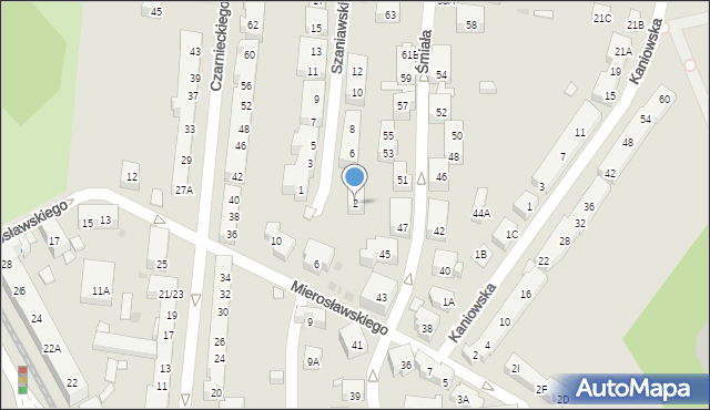 Warszawa, Szaniawskiego Jerzego, 2, mapa Warszawy