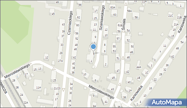 Warszawa, Szaniawskiego Jerzego, 3, mapa Warszawy