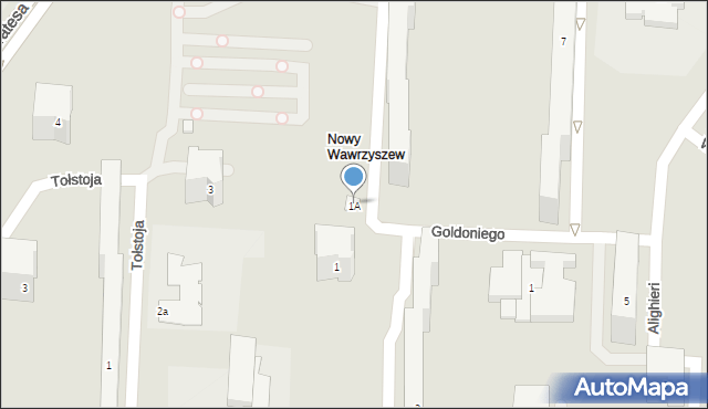 Warszawa, Szekspira Williama, 1A, mapa Warszawy
