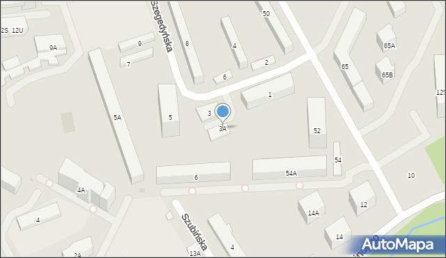 Warszawa, Szegedyńska, 3A, mapa Warszawy