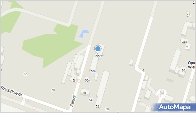 Warszawa, Szyszkowa, 56c, mapa Warszawy