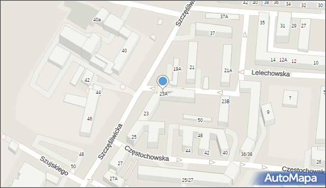 Warszawa, Szczęśliwicka, 23A, mapa Warszawy