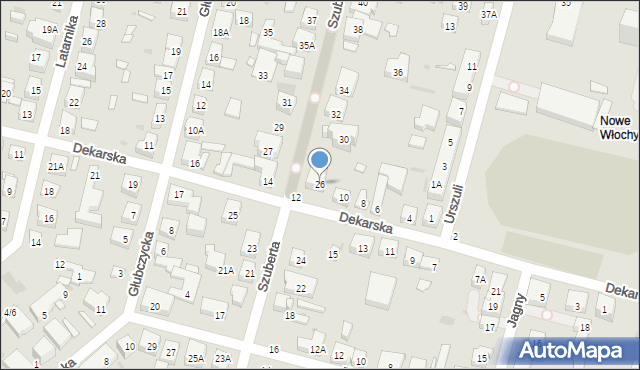Warszawa, Szuberta Franciszka, 26, mapa Warszawy
