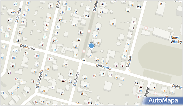 Warszawa, Szuberta Franciszka, 28, mapa Warszawy