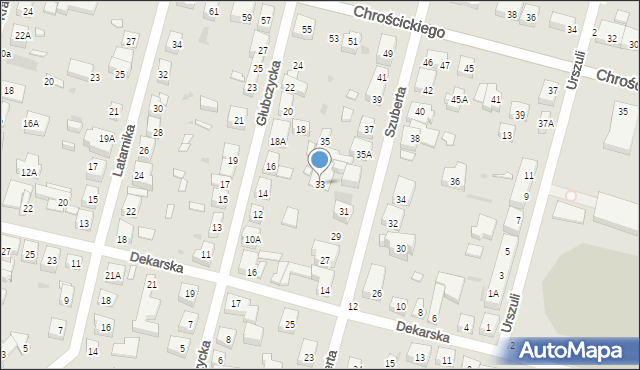 Warszawa, Szuberta Franciszka, 33, mapa Warszawy