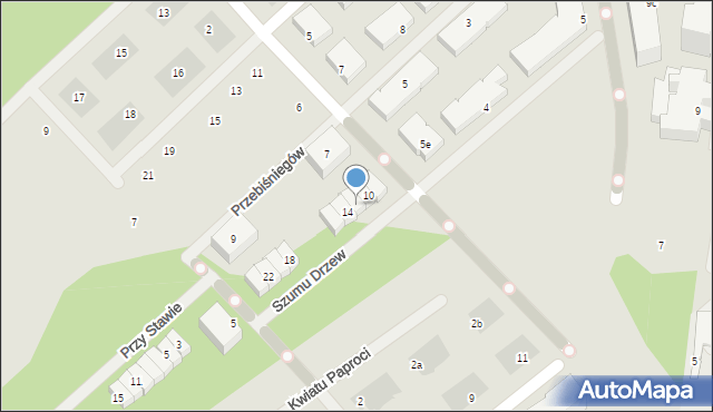 Warszawa, Szumu Drzew, 12, mapa Warszawy