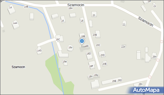 Warszawa, Szamocin, 18ca, mapa Warszawy