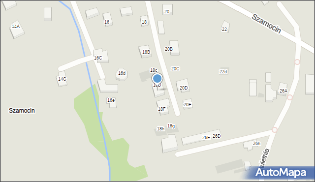 Warszawa, Szamocin, 18E, mapa Warszawy