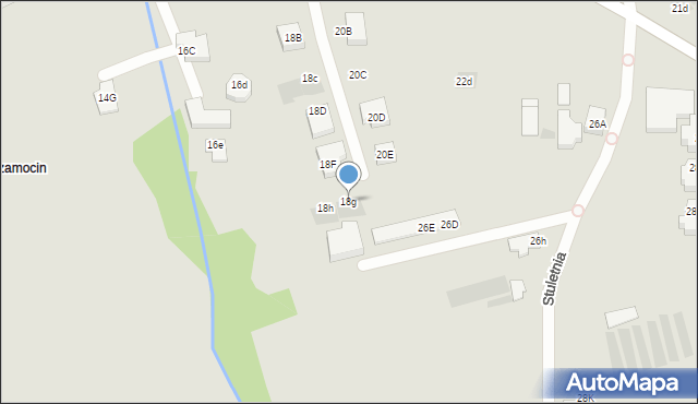 Warszawa, Szamocin, 18g, mapa Warszawy