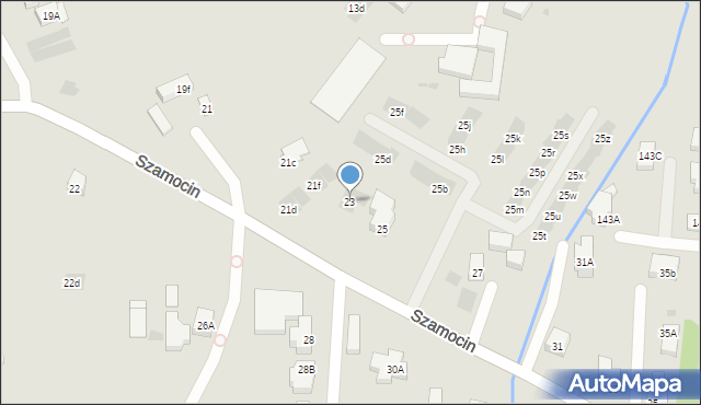 Warszawa, Szamocin, 23, mapa Warszawy