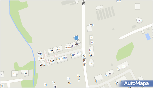 Warszawa, Szamocin, 26L, mapa Warszawy