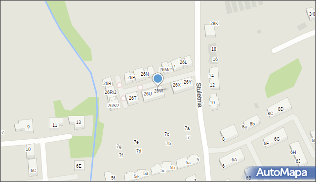 Warszawa, Szamocin, 26W, mapa Warszawy