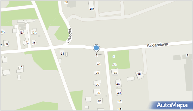 Warszawa, Szklarniowa, 2, mapa Warszawy