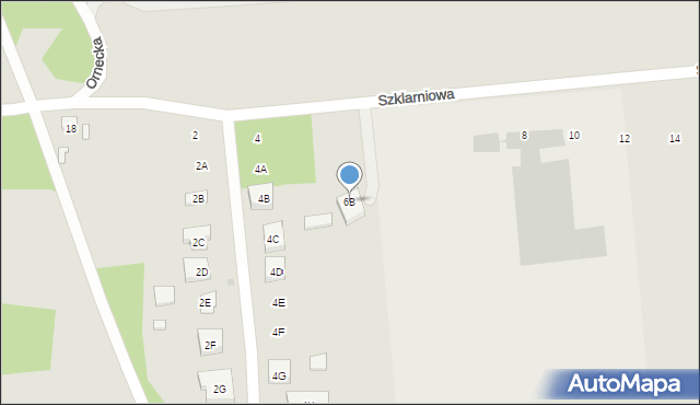 Warszawa, Szklarniowa, 6B, mapa Warszawy