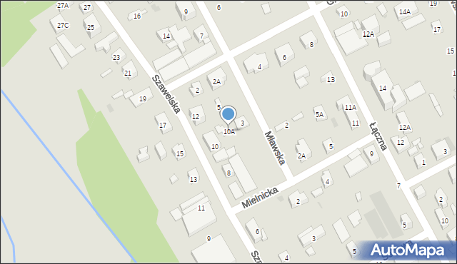 Warszawa, Szawelska, 10A, mapa Warszawy