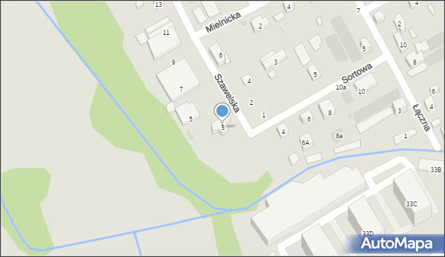 Warszawa, Szawelska, 3, mapa Warszawy