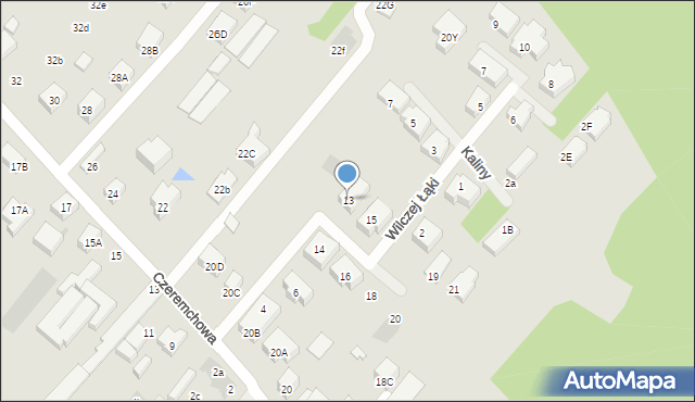 Warszawa, Szafirków, 13, mapa Warszawy