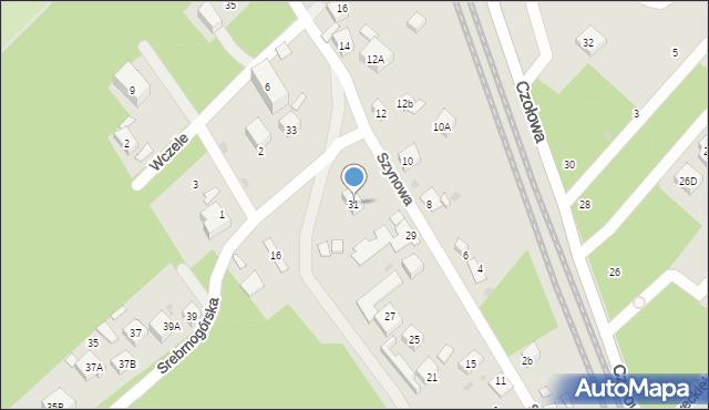 Warszawa, Szynowa, 31, mapa Warszawy