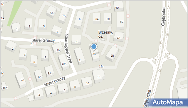 Warszawa, Szumiących Traw, 2A, mapa Warszawy