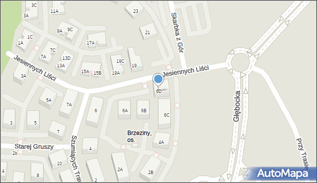 Warszawa, Szumiących Traw, 6D, mapa Warszawy