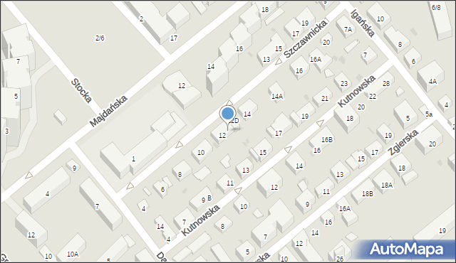Warszawa, Szczawnicka, 12B, mapa Warszawy