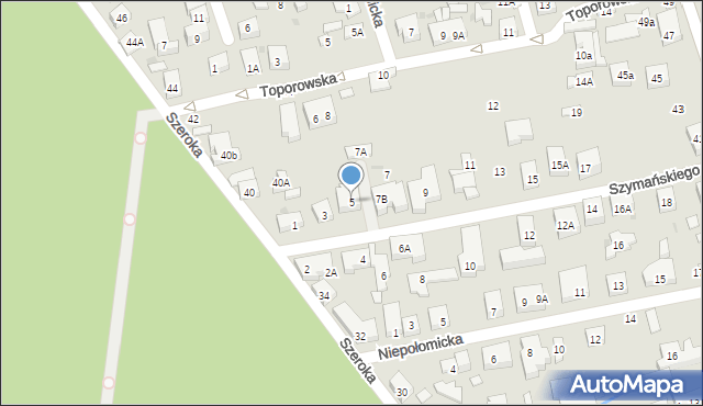 Warszawa, Szymańskiego Józefa, 5, mapa Warszawy