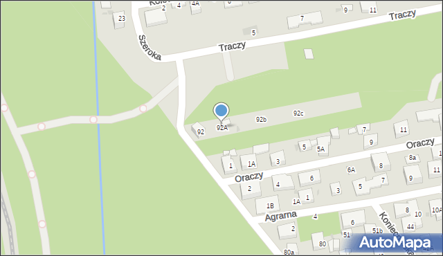 Warszawa, Szeroka, 92A, mapa Warszawy