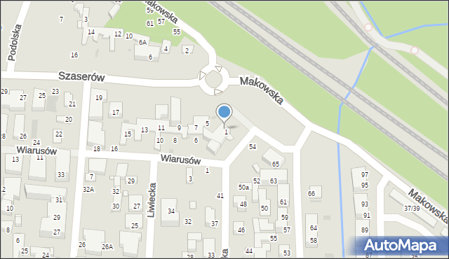 Warszawa, Szaserów, 3, mapa Warszawy