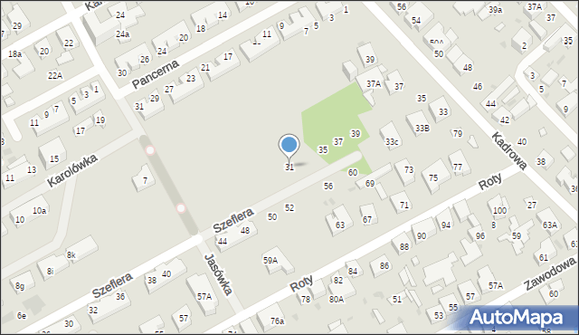Warszawa, Szeflera-Włada Władysława, 31, mapa Warszawy