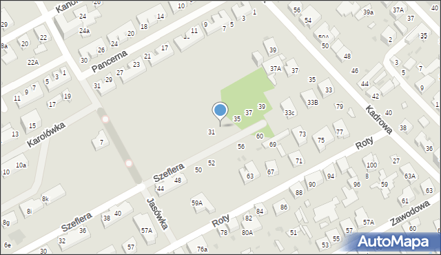 Warszawa, Szeflera-Włada Władysława, 33, mapa Warszawy