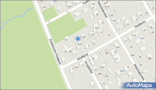 Warszawa, Szafarzy, 5, mapa Warszawy