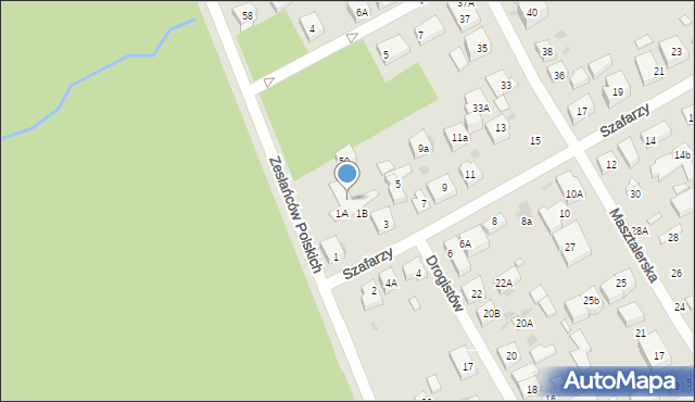 Warszawa, Szafarzy, 5a, mapa Warszawy