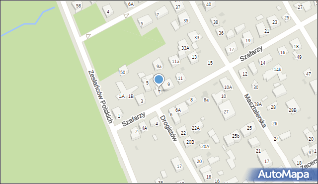 Warszawa, Szafarzy, 7, mapa Warszawy