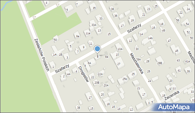 Warszawa, Szafarzy, 8, mapa Warszawy