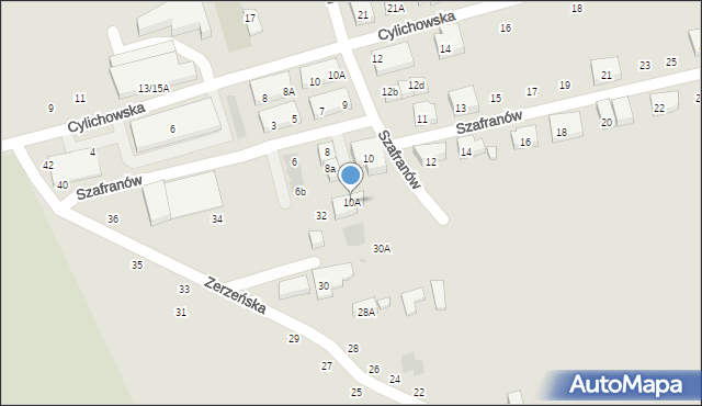 Warszawa, Szafranów, 10A, mapa Warszawy