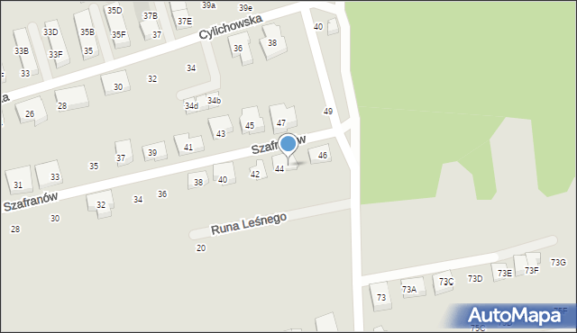 Warszawa, Szafranów, 44A, mapa Warszawy